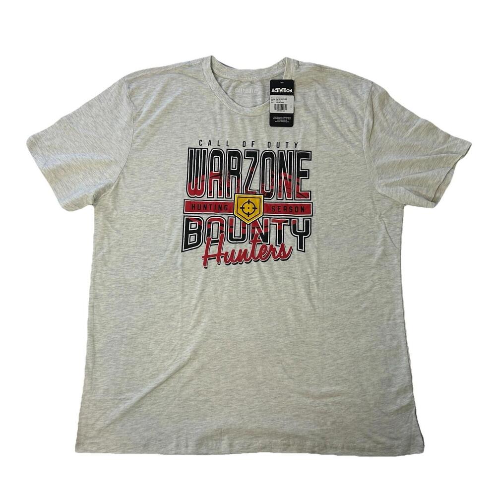 Call of Duty Warzone Bounty Hunters Gray T-Shirt Mens 2XL NWT Activision